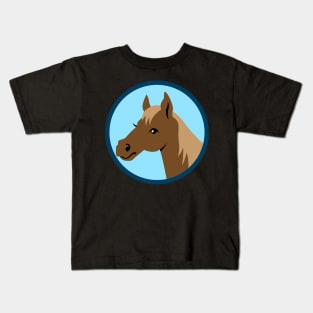 Horse , i like Horses Wood Mounted Print Kids T-Shirt